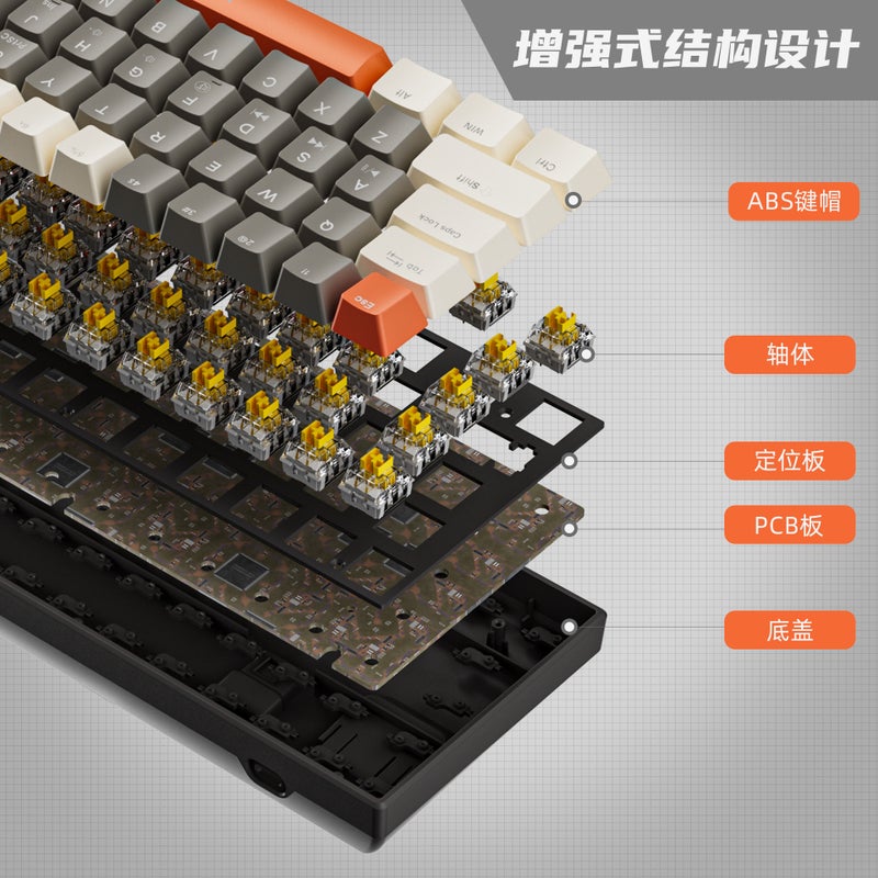 K780 Wired Mechanical Keyboard Customized Electric Sports Game Plug Axis Rgb Three-Color Mechanical Keyboard - Image 5